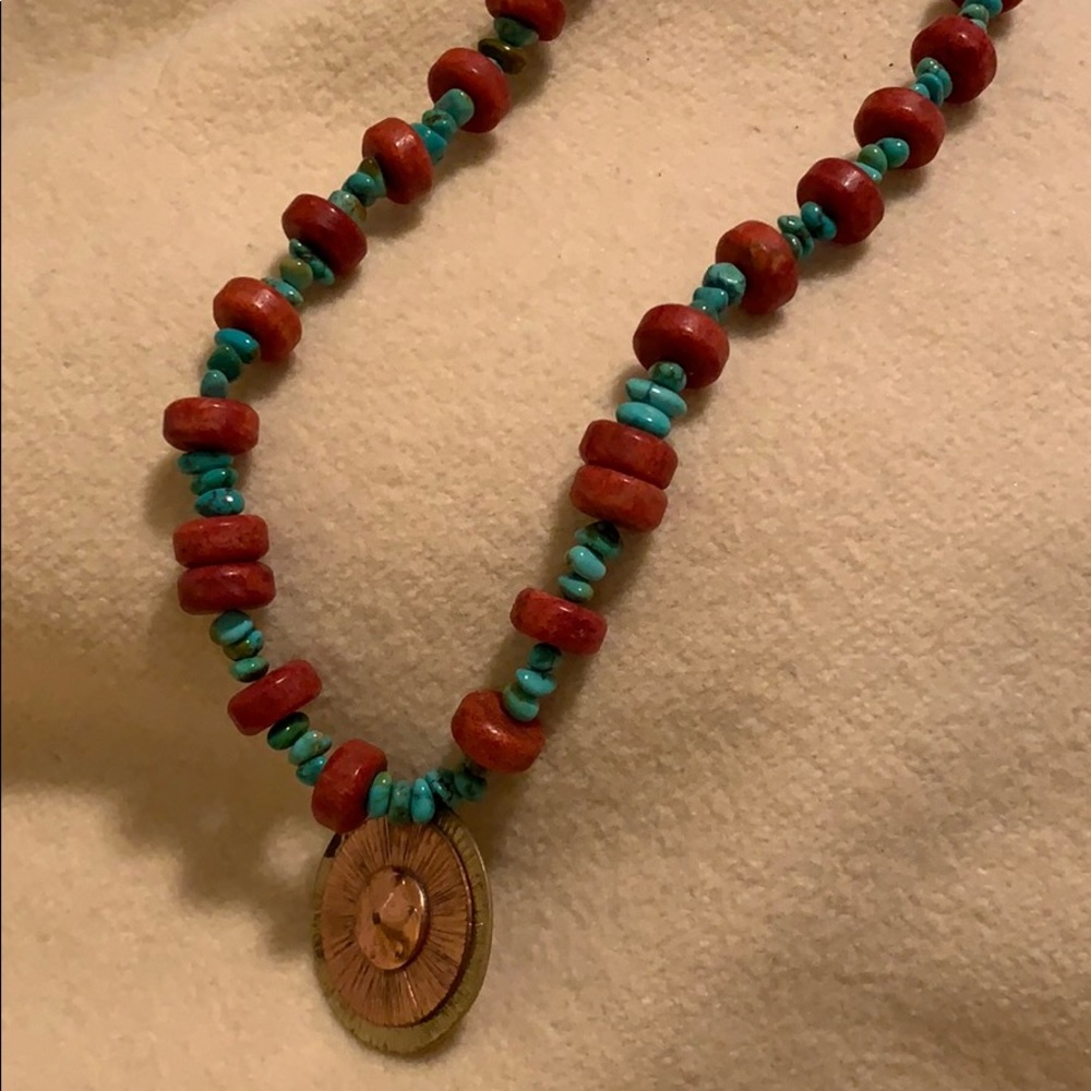 Sun plate necklace